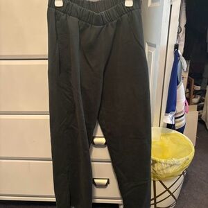 Dark Green Flared Sweatpants